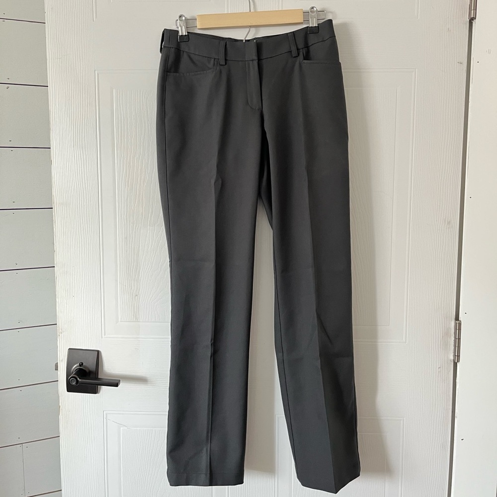 Grey pants.